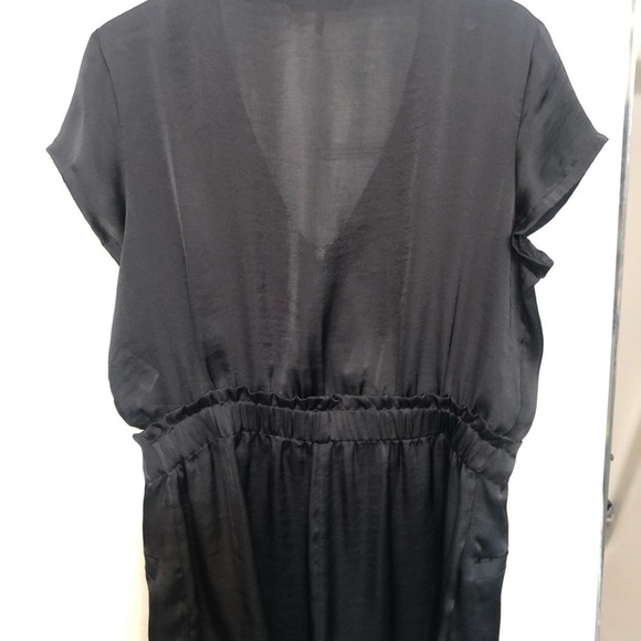 French Connection UK size 8 black dressy romper front zip V- neck - Picture 5 of 14
